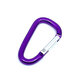 Karabina hliníková tvar D - fialová 5mm