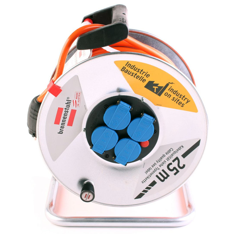 Prodlužovací kabel na bubnu BREMAXX sivý 25m