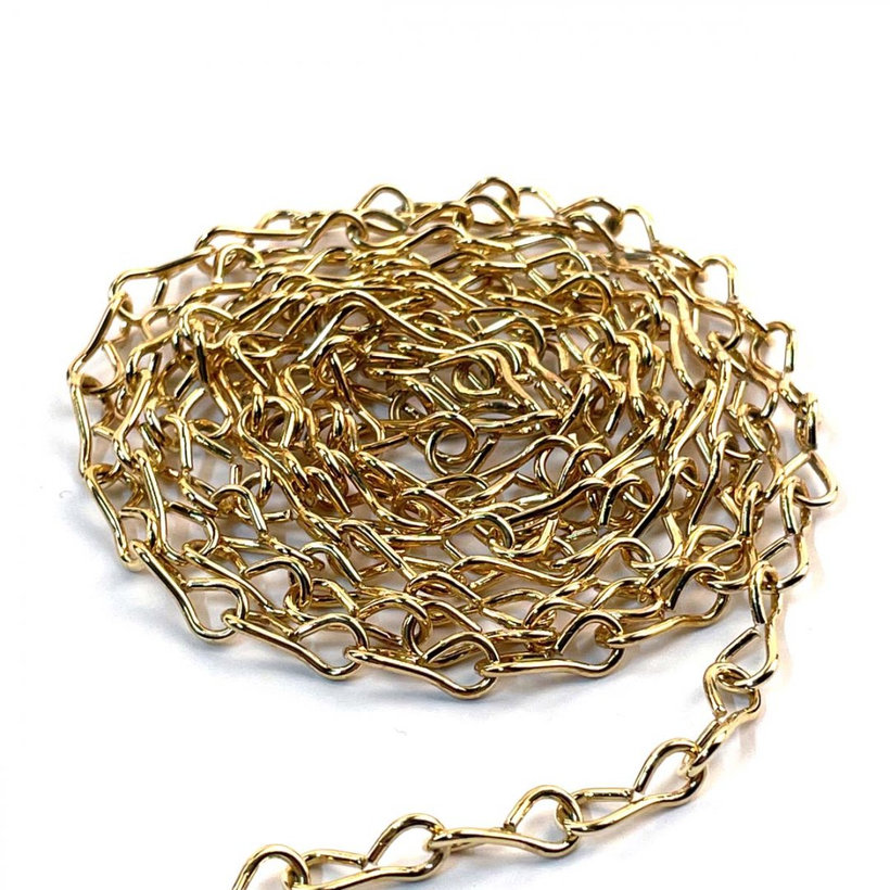 Řetěz jednoduchý žlutý zinek 1,3mm