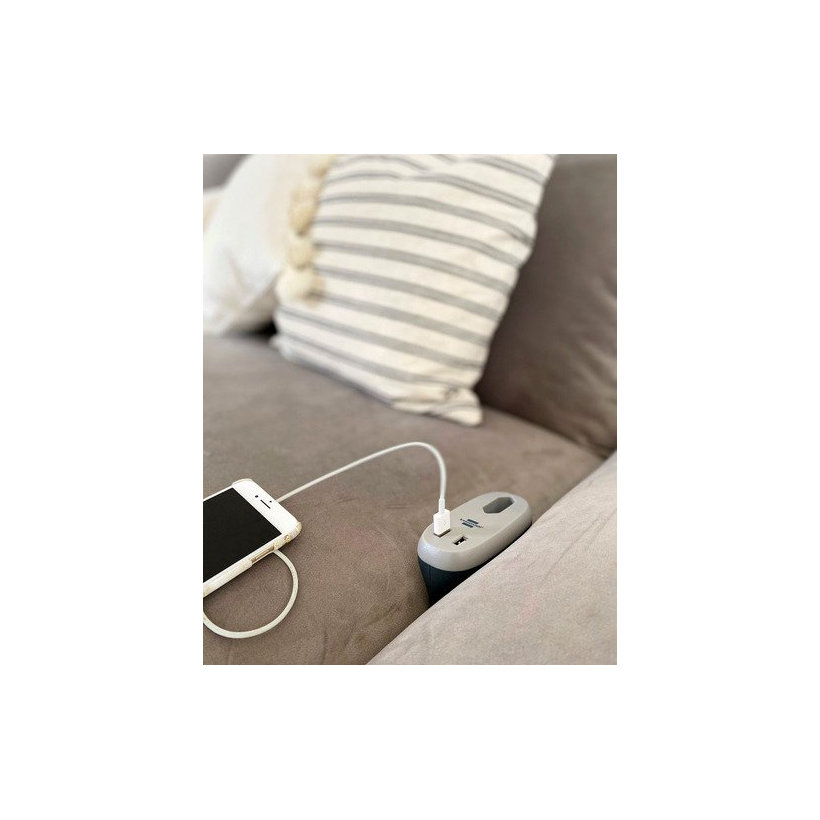 Stolová zásuvka 1-násobná, plochá 3m