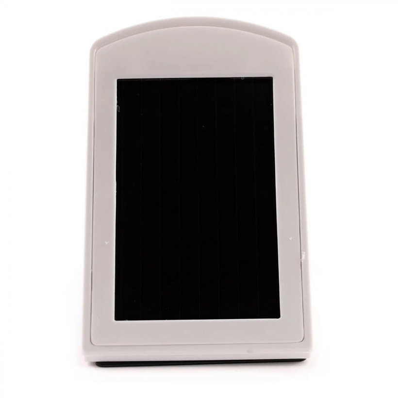 Solární LED nástěnné světlo s pohybovým PIR detektorem šedobílé