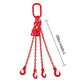 Lanț ridicare ochi-4 cârlige cl. 80 cu scurtător (3m,17 000/11 800 kg, 16mm)