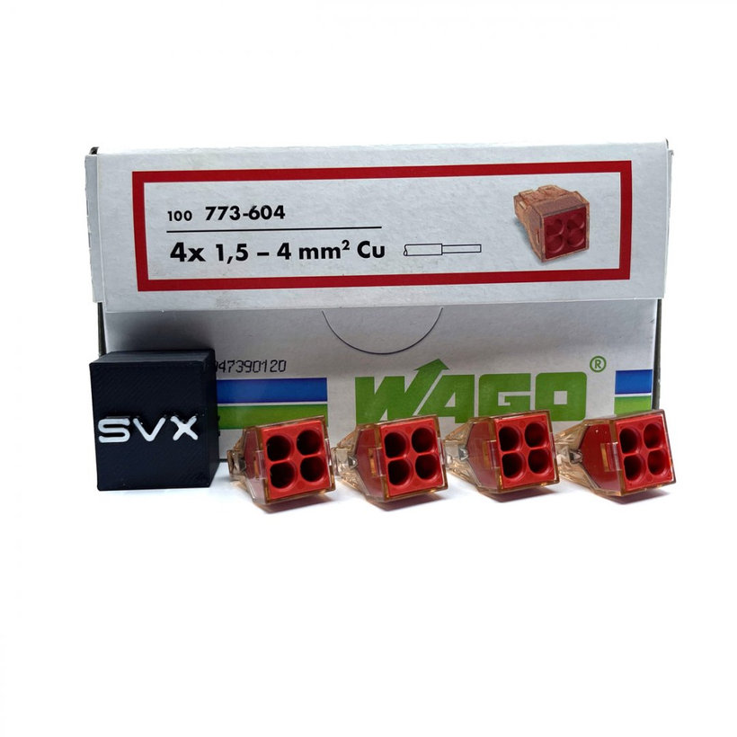 Spojovací svorka bezšroubová - 4 vodiče