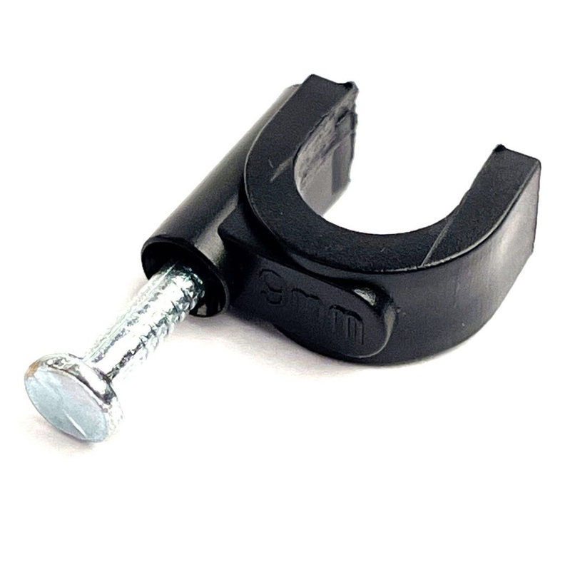 Kabelážní příchytka oválná černá 4mm