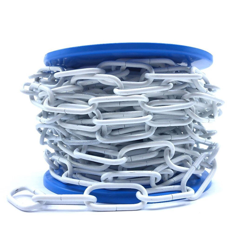 Klasický řetěz barevný na cívce/bílá 3mm