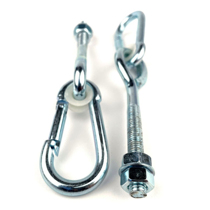 Hák houpačkový s karabinou pozinkovaný M12x350mm