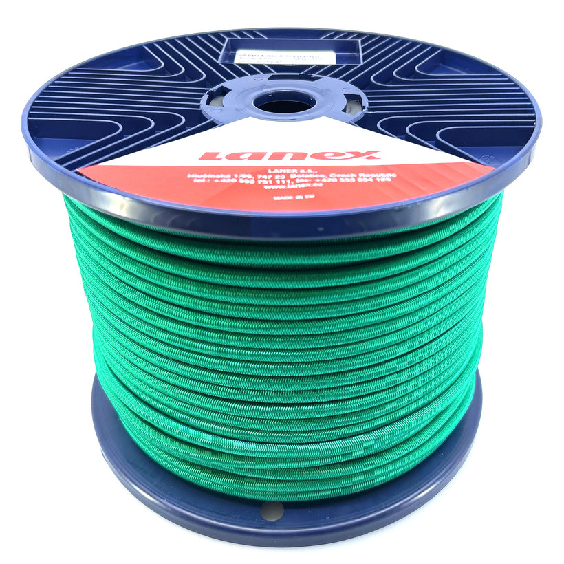 Gumolano s pryžovým jádrem zelené PP 6mm