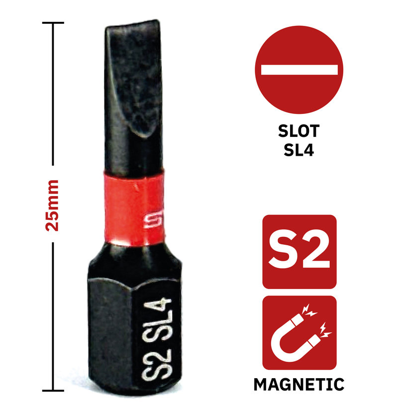 Bit magnetický SL4x25mm