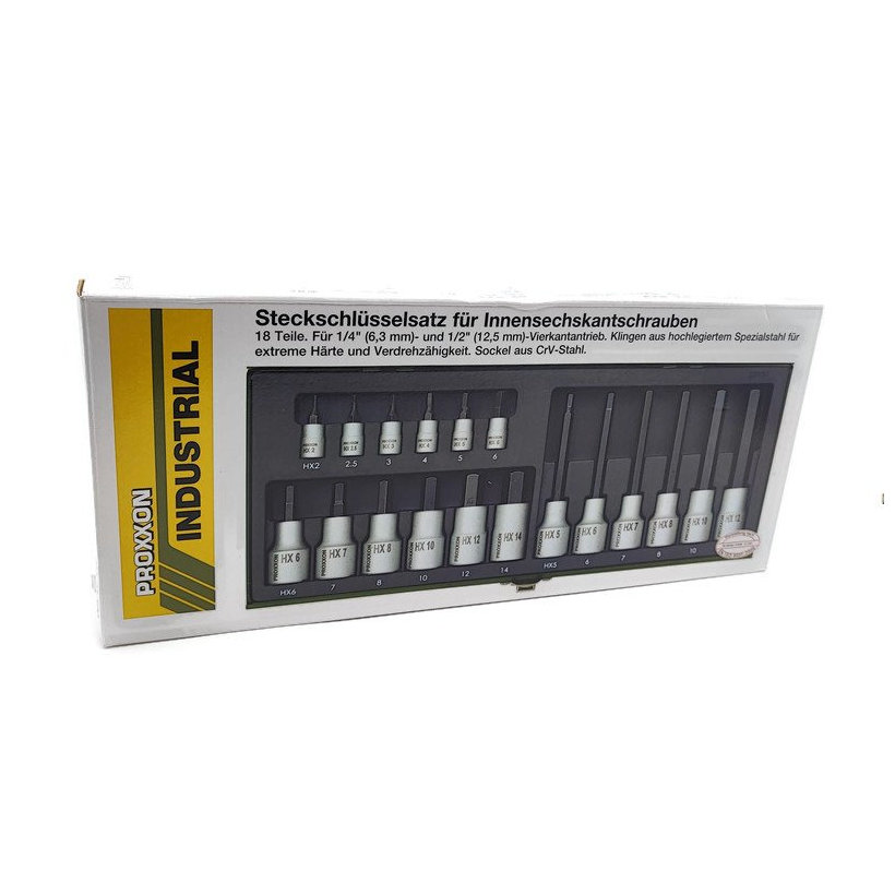 Sada zástrčných hlavic se šestihranem