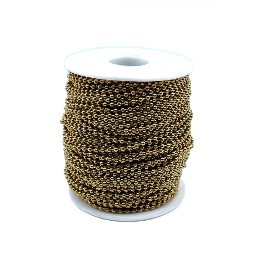 Řetěz kuličkový žlutý zinek 3,6mm