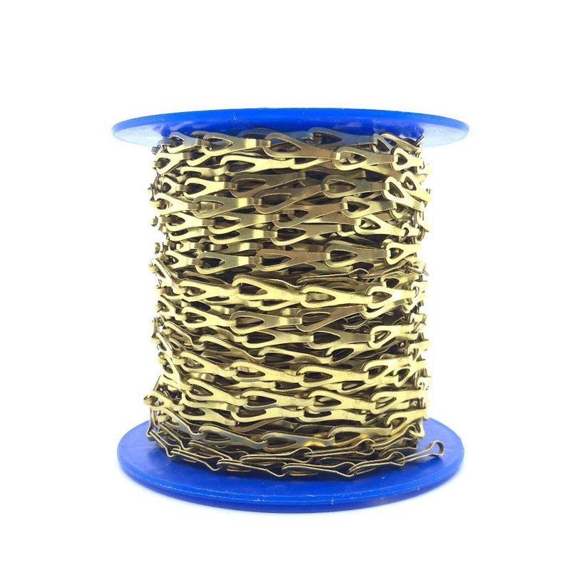 Řetěz patentní lesklá mosaz A 0,4mm