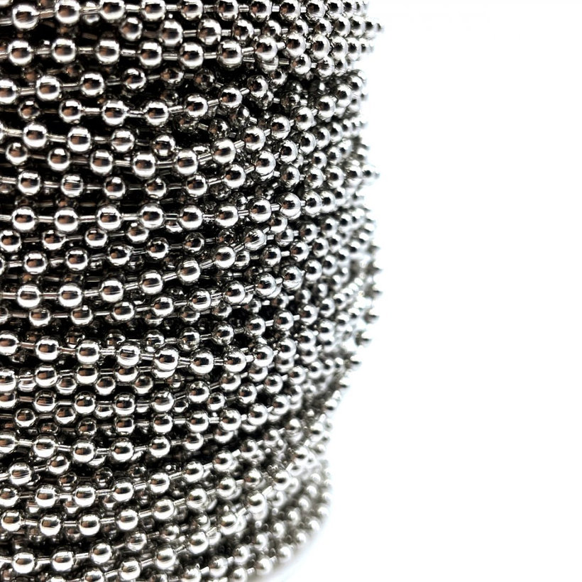 Řetěz kuličkový poniklovaný 2mm