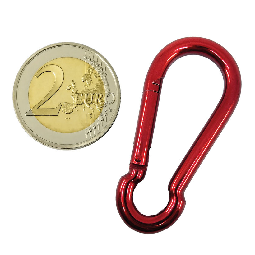 Karabina hasičská DIN 5299C červená 5mm