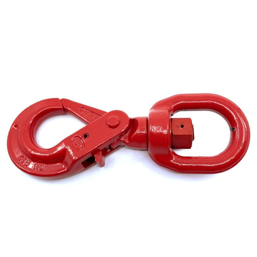 Samozajišťovací otočný hák tř 80 červený 16mm