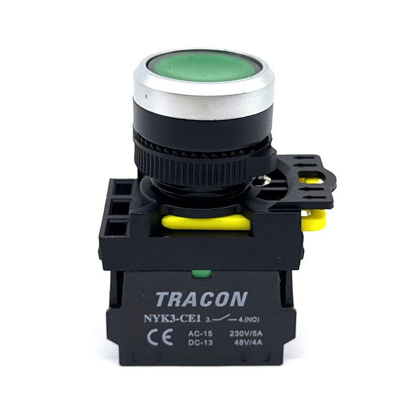 Tlačítkový spínač podsvícený zelený