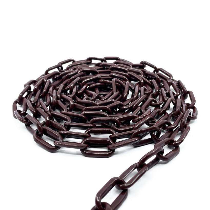 Plastový řetěz hnědo/bordová 10mm