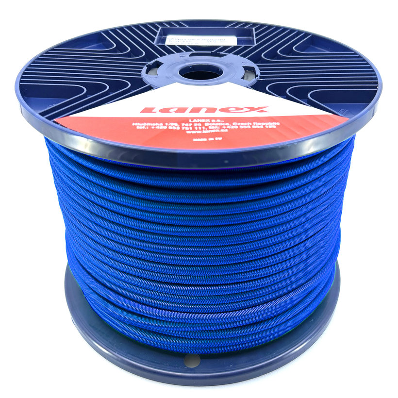 Gumolano s pryžovým jádrem modré PP 5mm