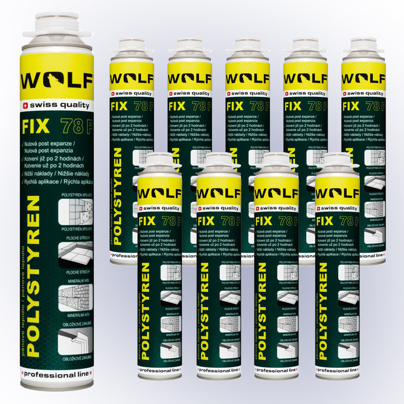 Montážní lepidlo (PUR) pistolové - na Polystyren - 10 ks MEGA PACK 750ml