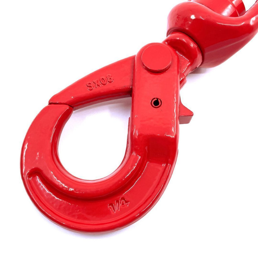 Hák otočný samoz. s ložiskem tř 80 červený 22mm