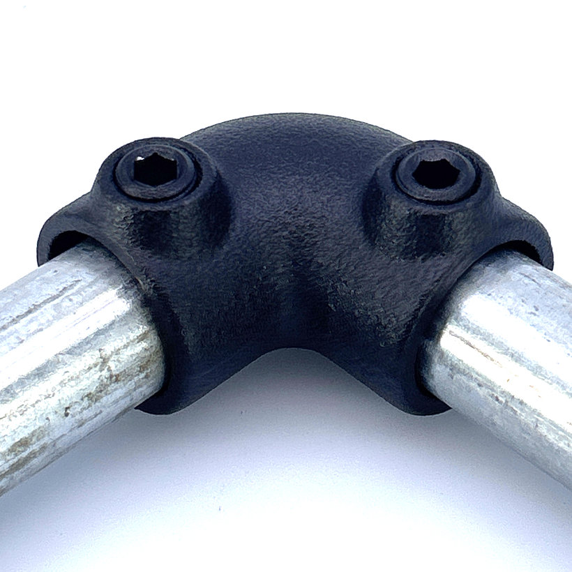 Spojovací článek ve tvaru L 27 mm - černý