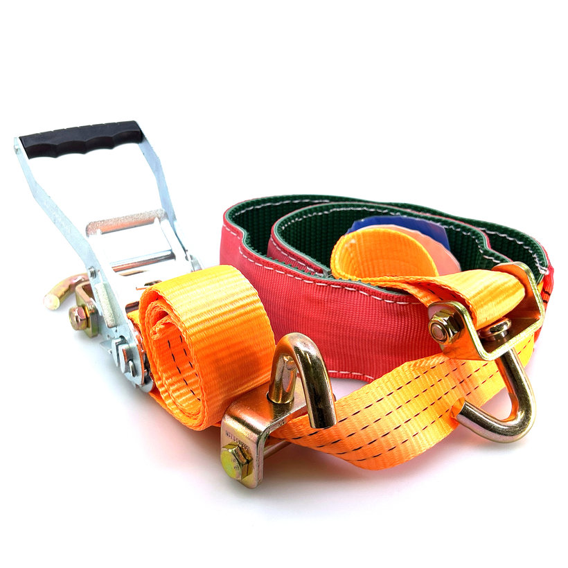 Gurtna na odtahovku s návlekem 4T - 3,5 m + 3 otočné háky