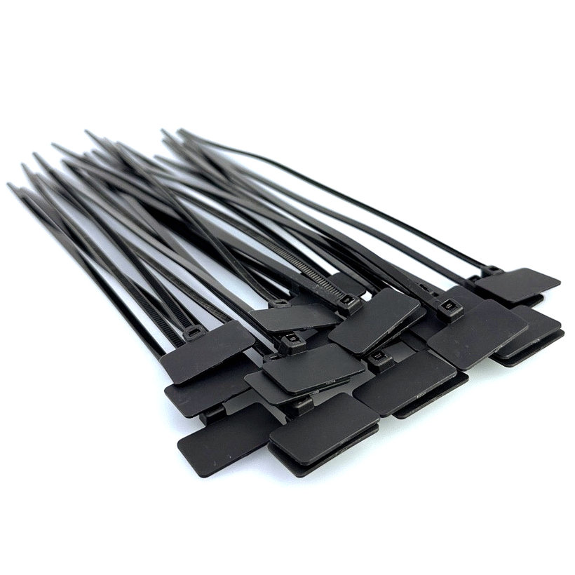 Označovací štítek s páskou černý - 3,6x220mm