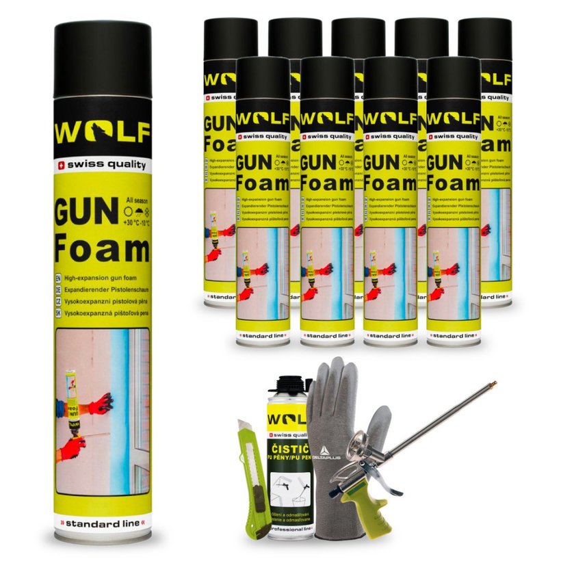 Montážní (PUR) pěna pistolová VYSOKOEXPANZNÍ - 10 ks MEGA PACK 700ml