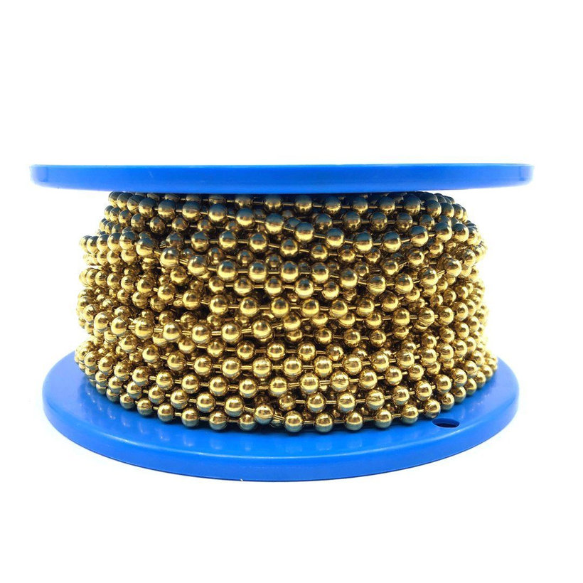 Řetěz kuličkový žlutý zinek 3,2mm