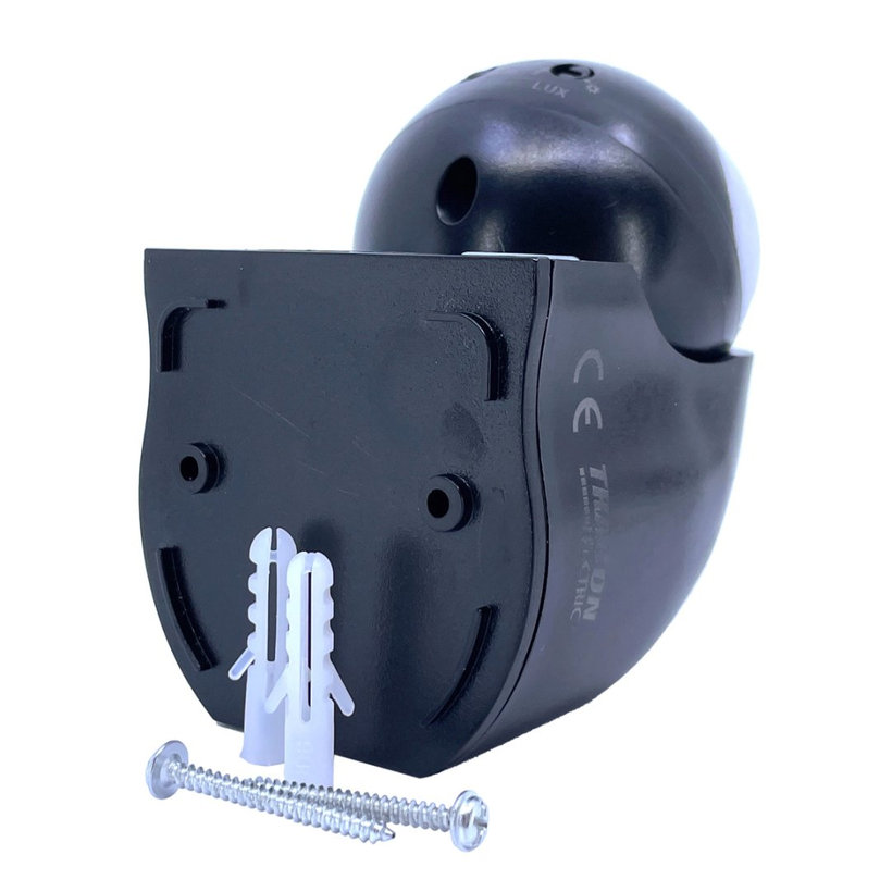 Snímač pohybu nástěnný - černý 180°