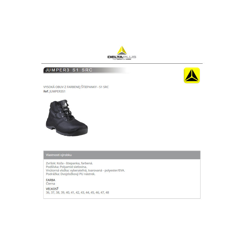 Kotníková pracovní obuv JUMPER3 38