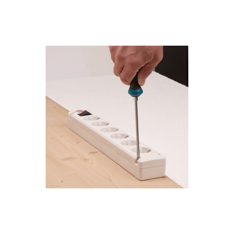 Prodlužovací kabel Bremounta, montovatelný, bílý 3m