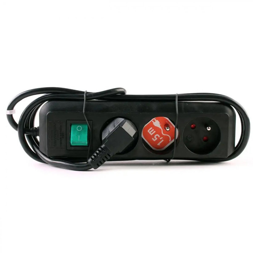 Prodlužovací kabel Eco-Line, černá 1,5m