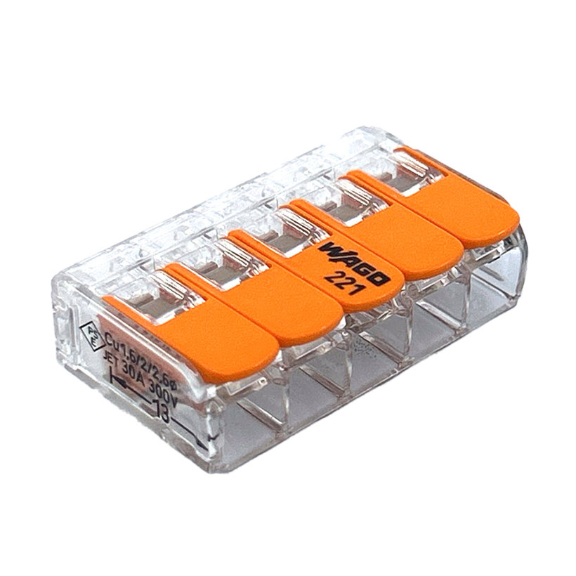 Svorka bezšroubová s páčkou - 5 vodičů