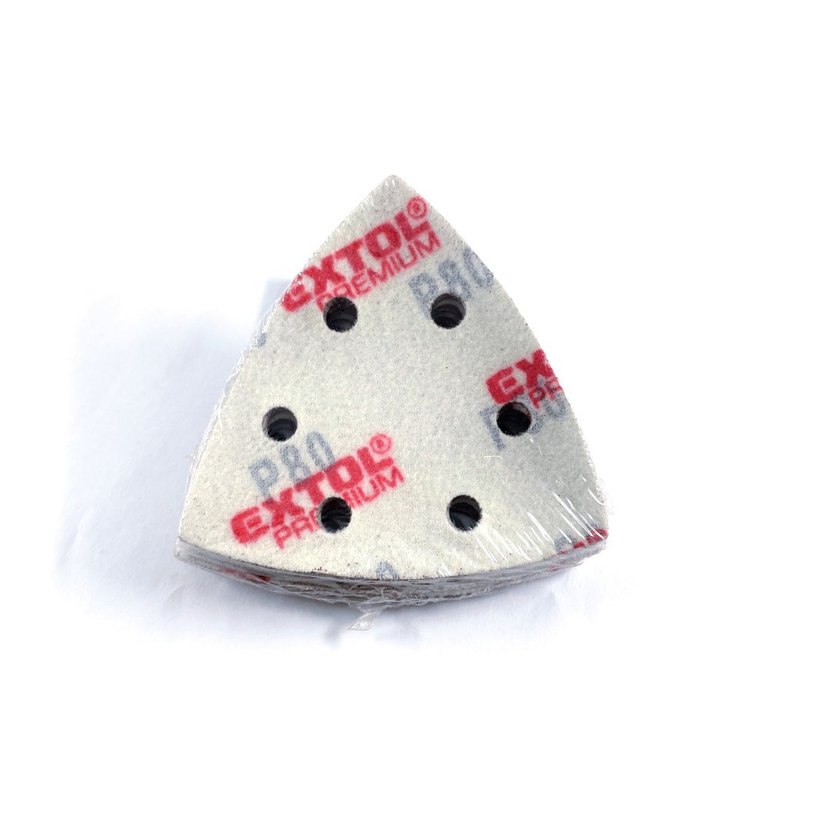 Brusný papír na suchý zip - trojúhelník 93mm P80 20ks