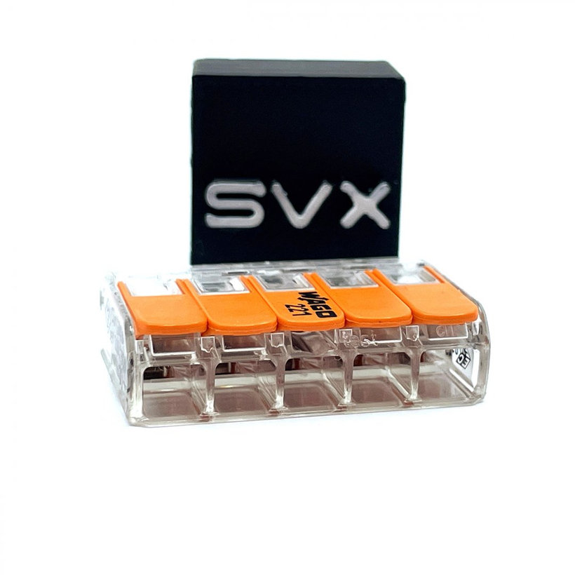 Svorka bezšroubová s páčkou - 5 vodičů