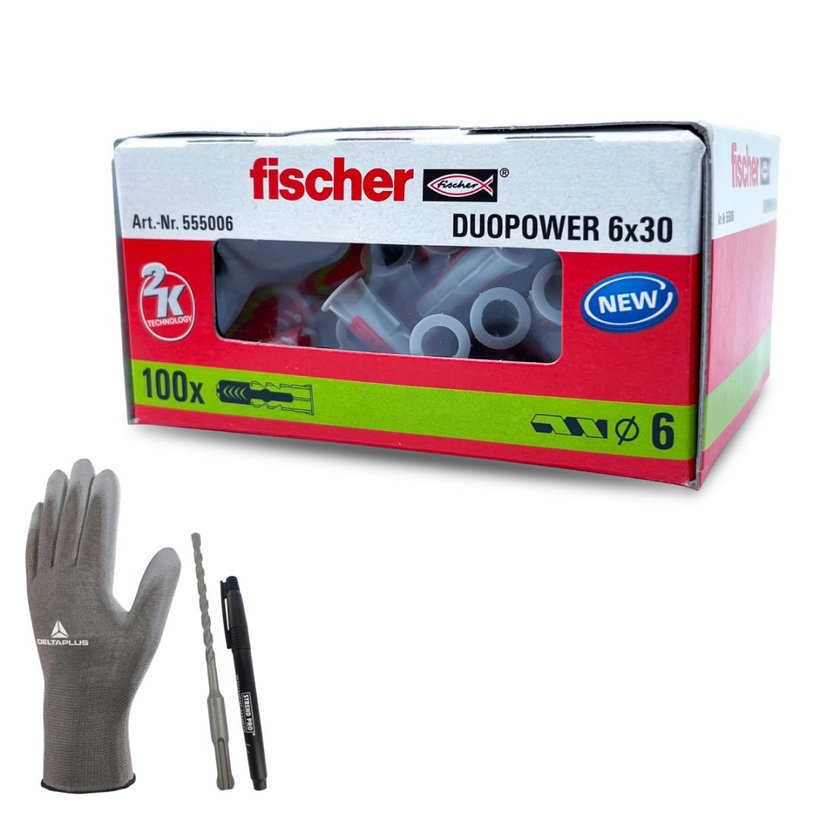 Hmoždinka DuoPower - 100 ks PACK 6x30mm