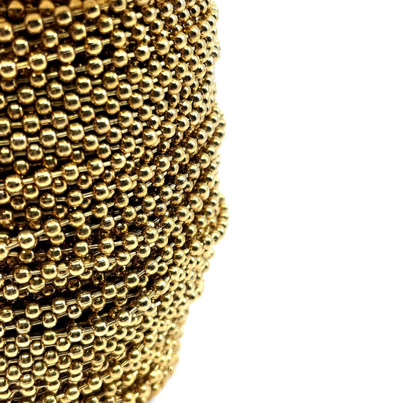 Řetěz kuličkový žlutý zinek 2,4mm