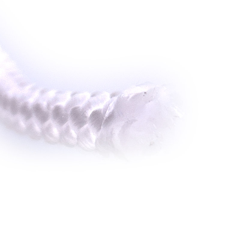 PPV šňůra splétaná bez jádra bílá 8 pr 2mm