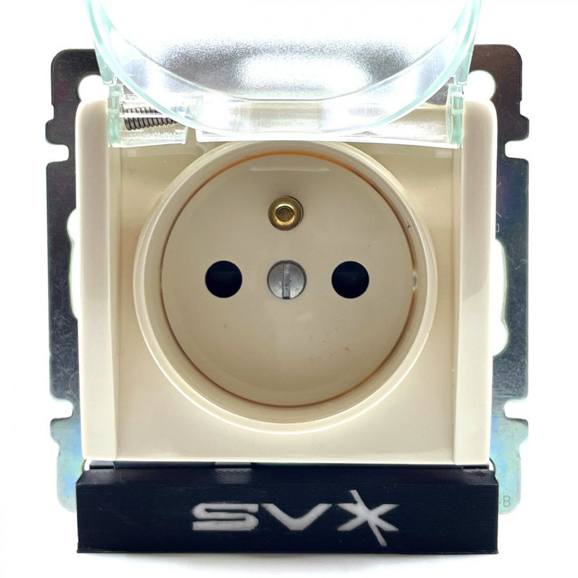 Valena zásuvka s krytím IP44 béžová