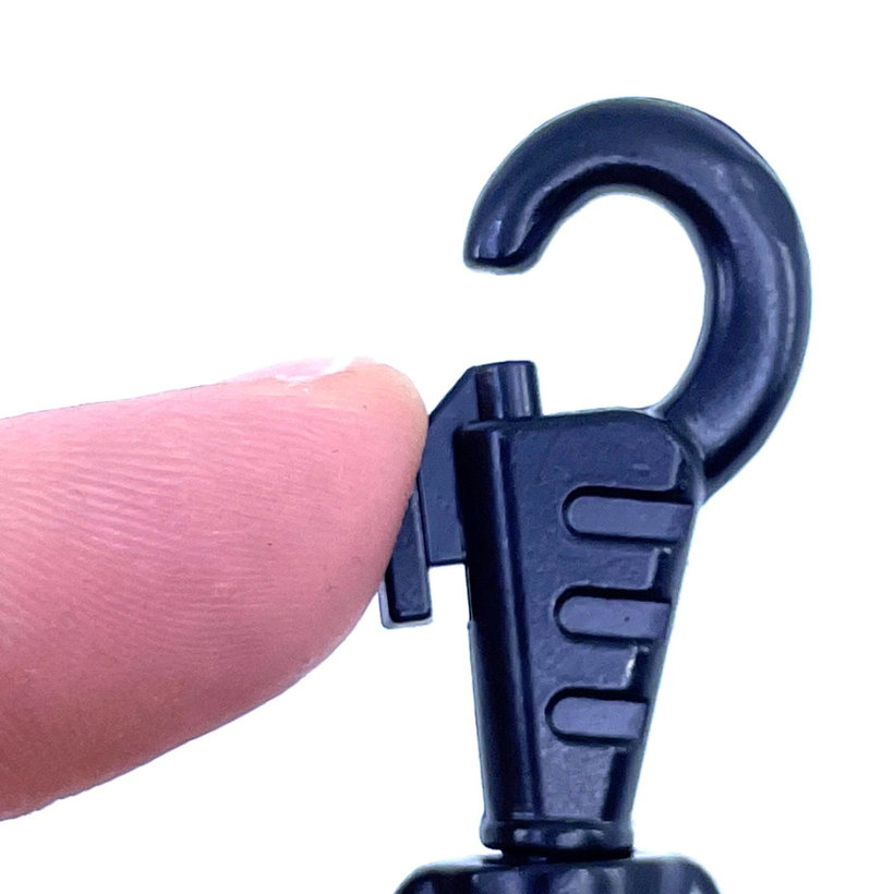 Karabina otočná s prolisem černá 50x10mm