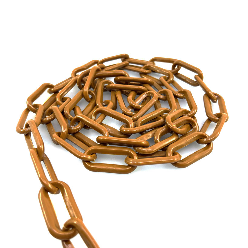 Plastový řetěz hnědá 8mm