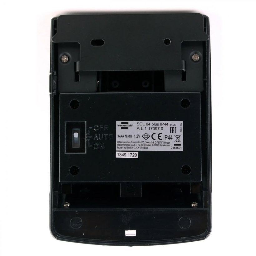 Solární LED nástěnné světlo s pohybovým PIR detektorem černé