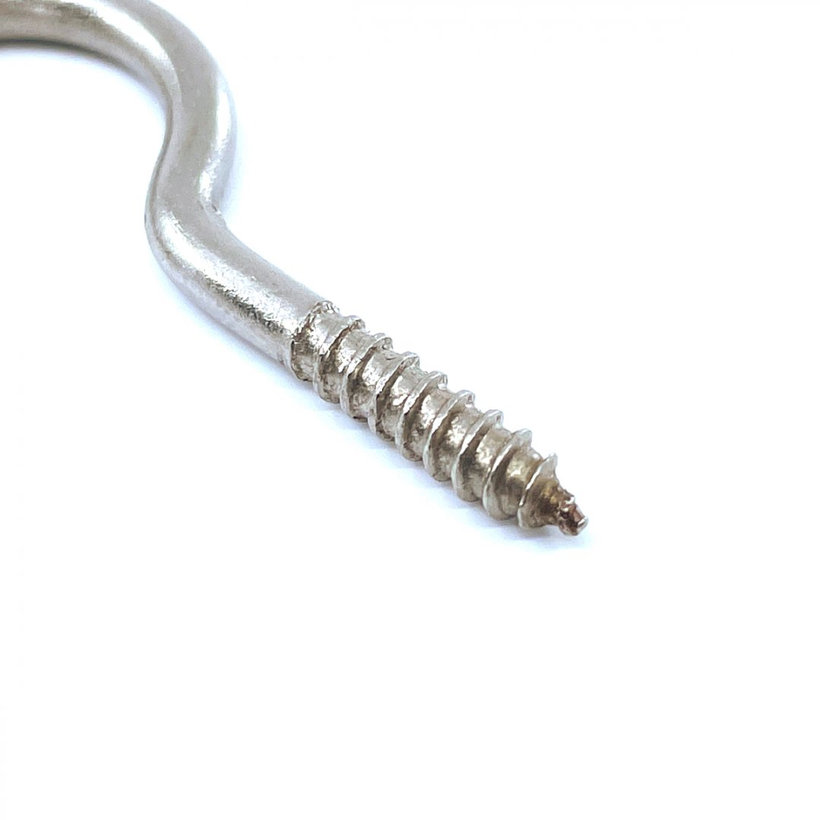 Nerezový hák s vrutem 30 mm