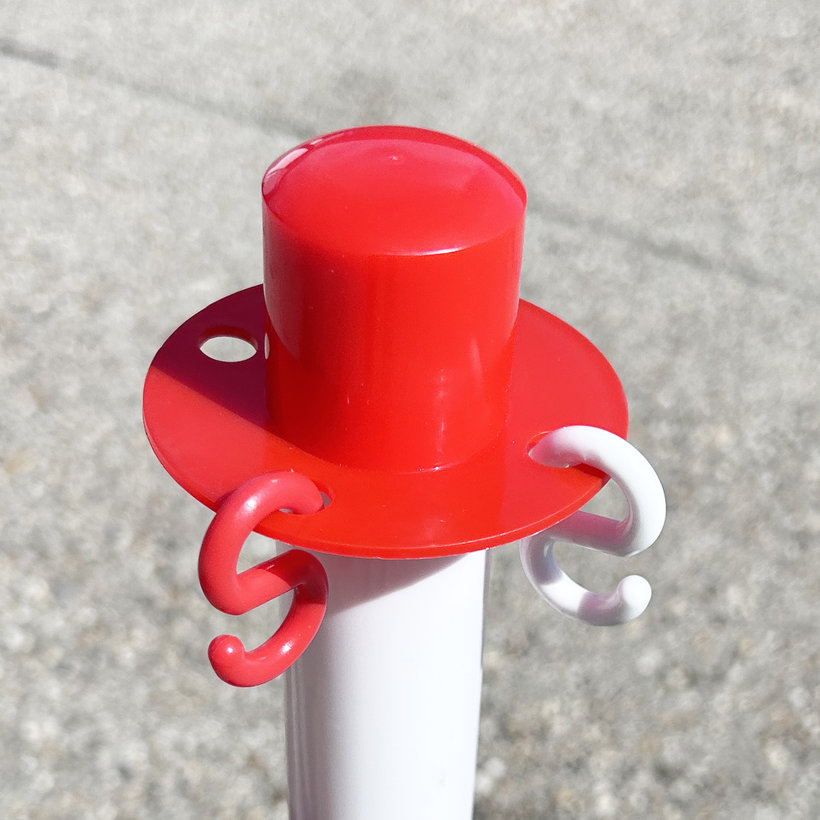 Háček pro plastové řetězy bílý 6mm