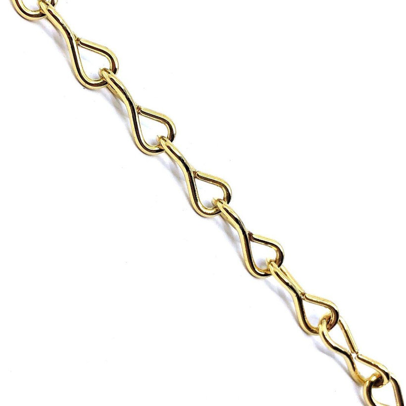 Řetěz hodinářský U žlutý zinek 1,6mm