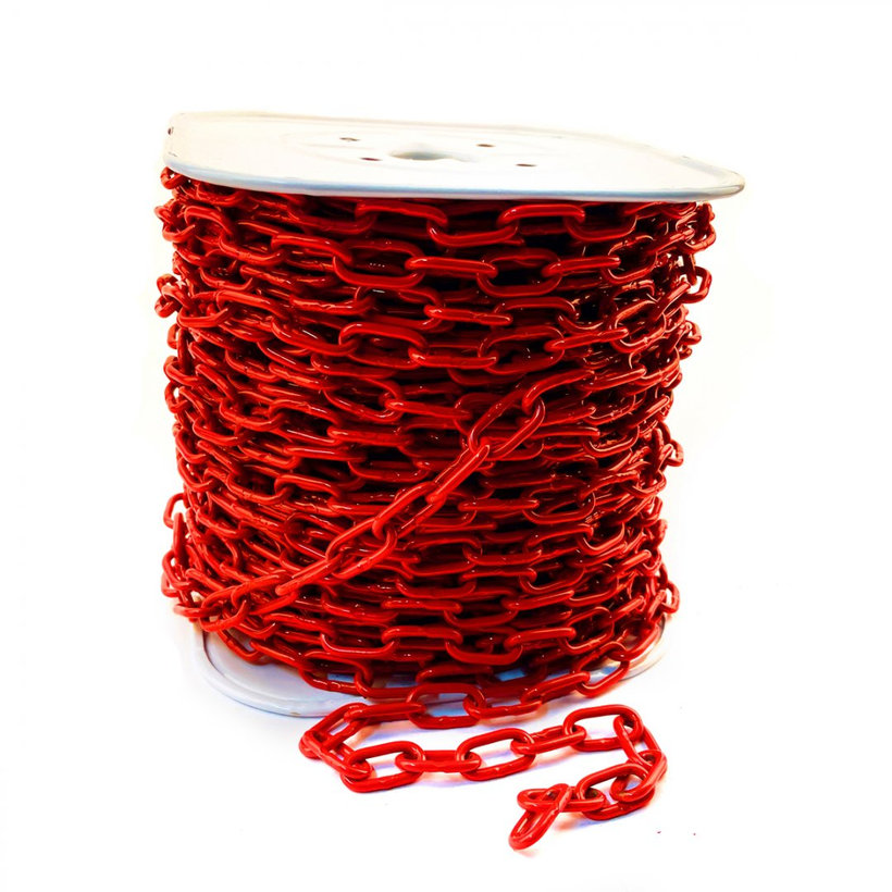 Klasický řetěz barevný na cívce/červená 3mm