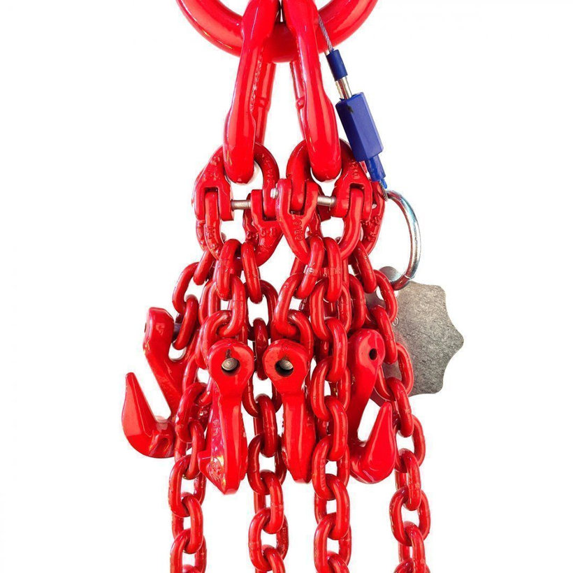 Lanț ridicare ochi-4 cârlige cl. 80 cu scurtător (3m,17 000/11 800 kg, 16mm)