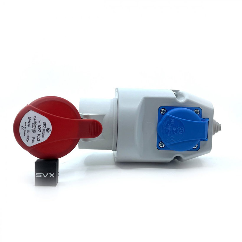 Zásuvka nástěnná IZVZ 1653 16A 5p + 230V