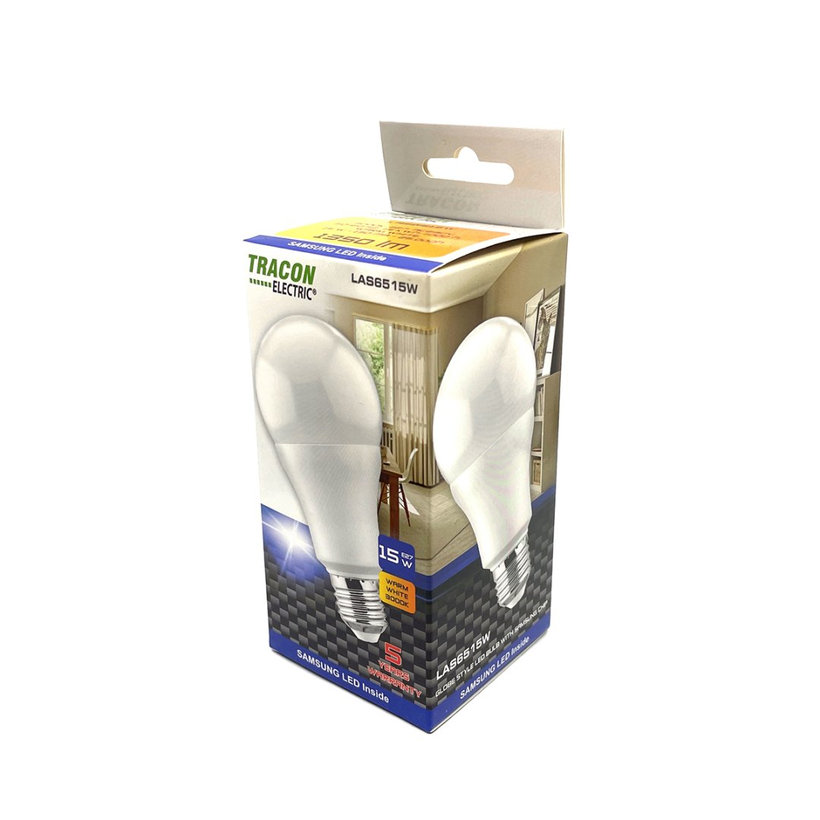 LED žárovka koule E27 15W - teplá- s chipem