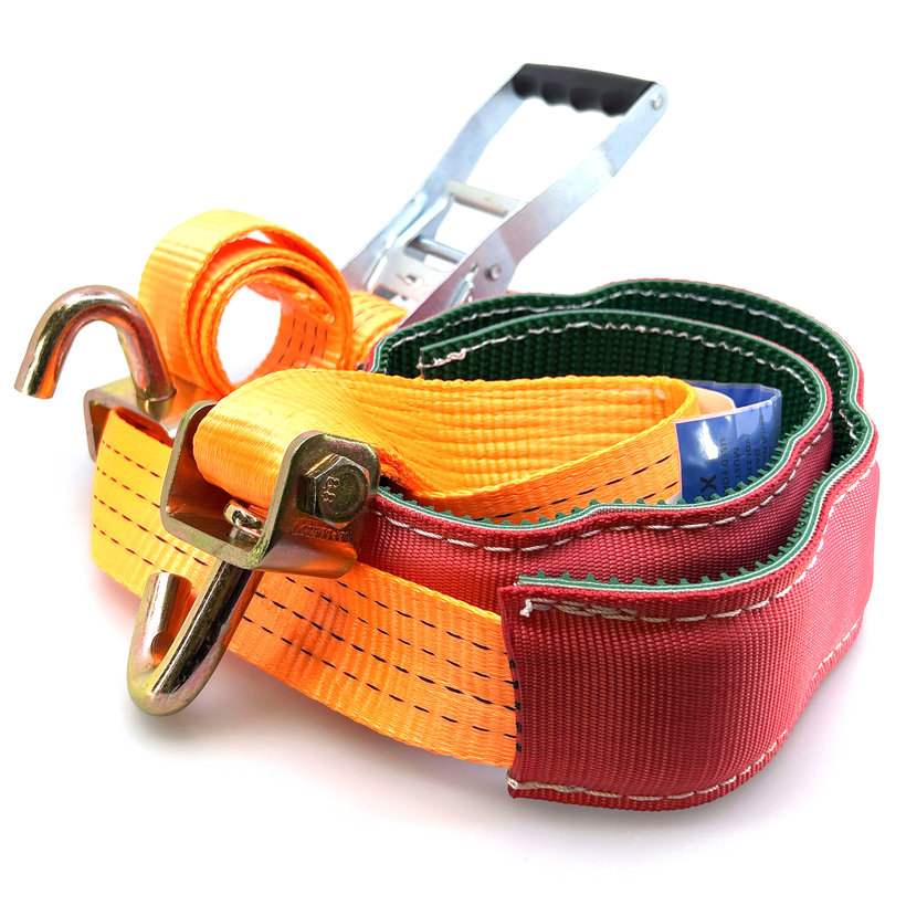 Gurtna na odtahovku s návlekem 4T - 3,5 m + 3 otočné háky